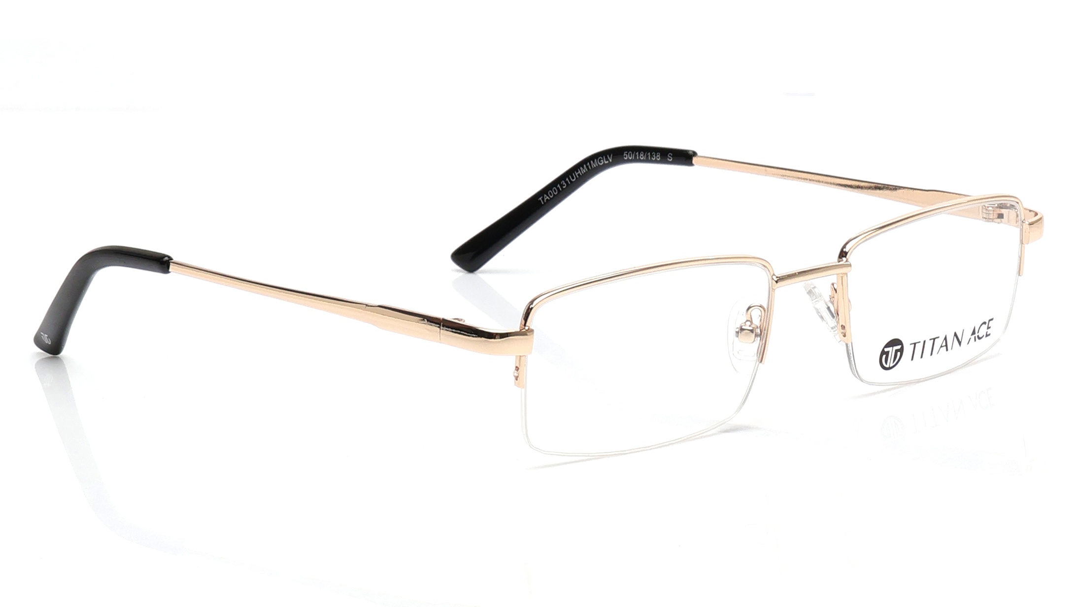 Gold Rectangle Eyeglasses for Men and Women