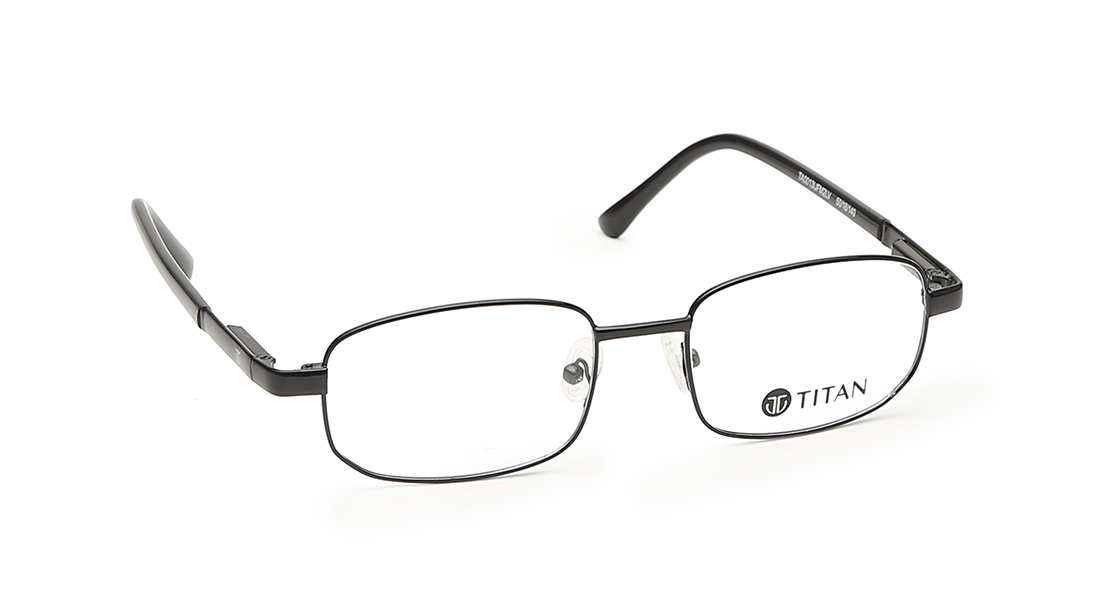 Black Rectangle Rimmed Eyeglasses for Men and Women