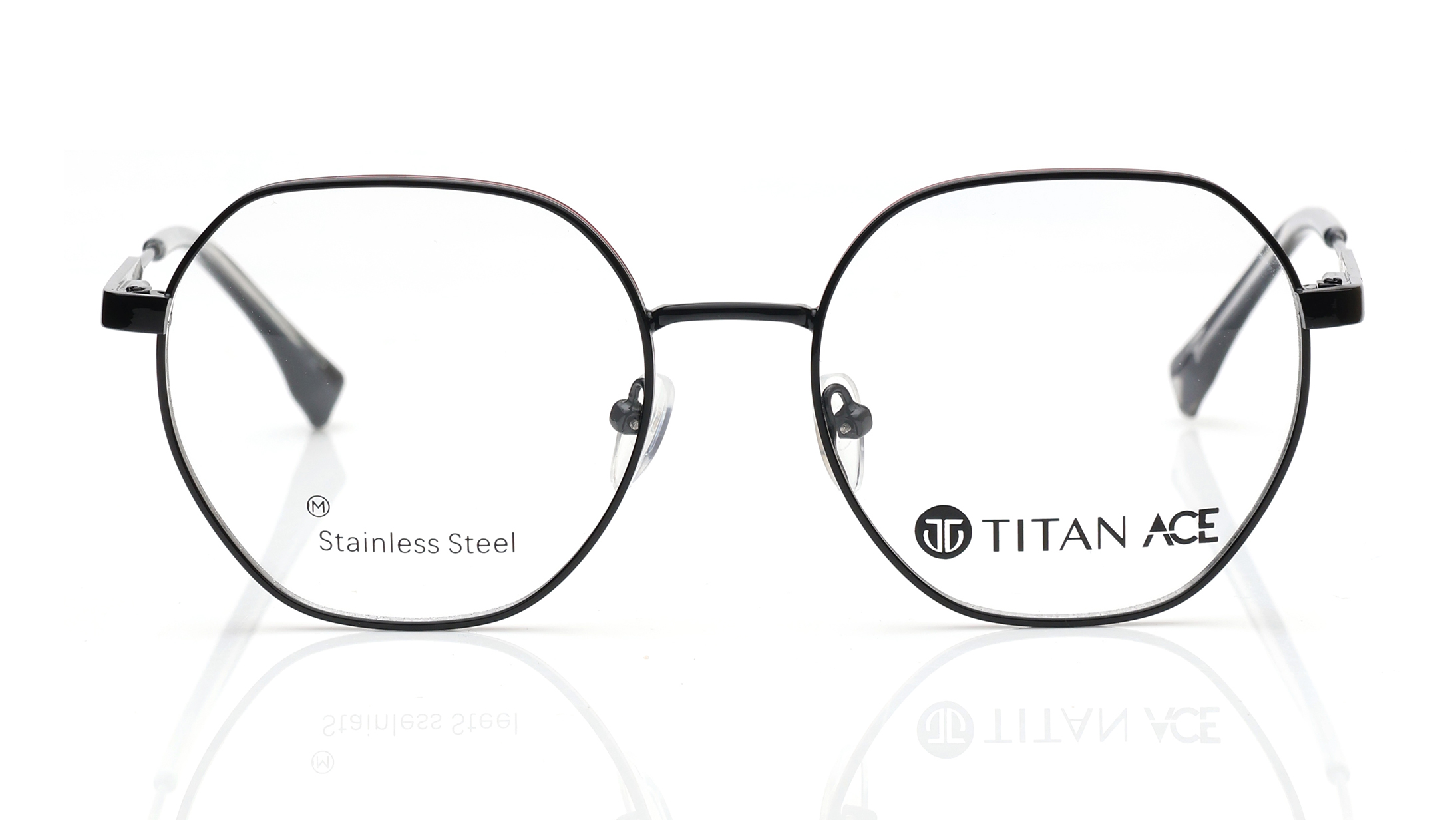 Image 1 of Orange Round Eyeglasses for Men and Women from Titan Available at Titan Eye+