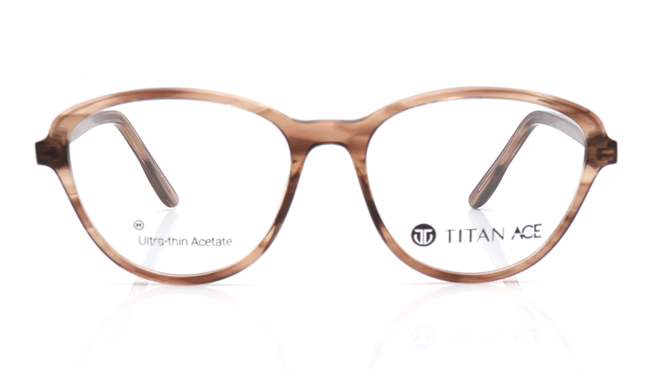 Image 1 of Brown CatEye Eyeglasses for Women from Titan Available at Titan Eye+