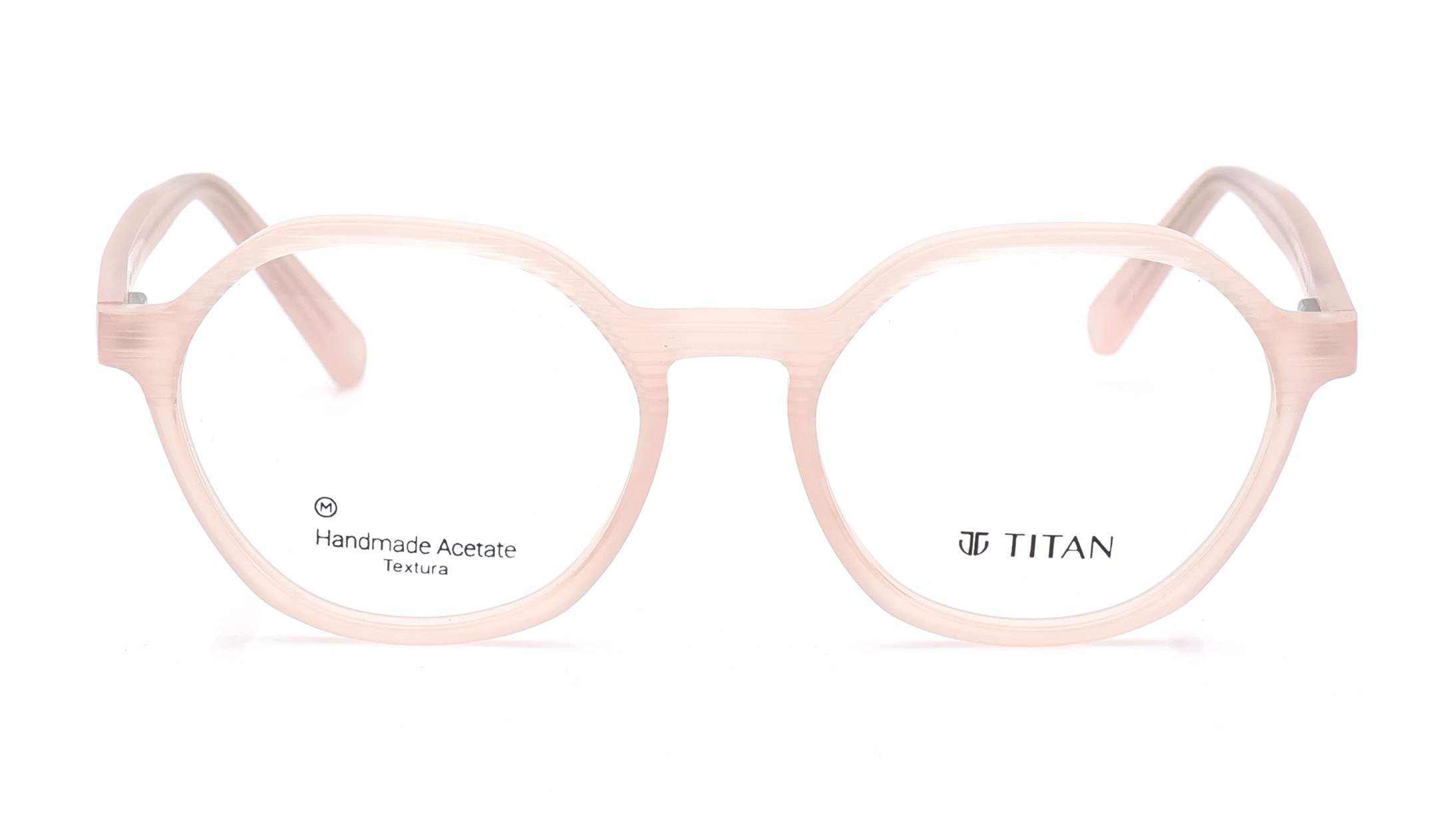 Image 1 of Beige Geometric Eyeglasses for Men and Women from Titan Available at Titan Eye+