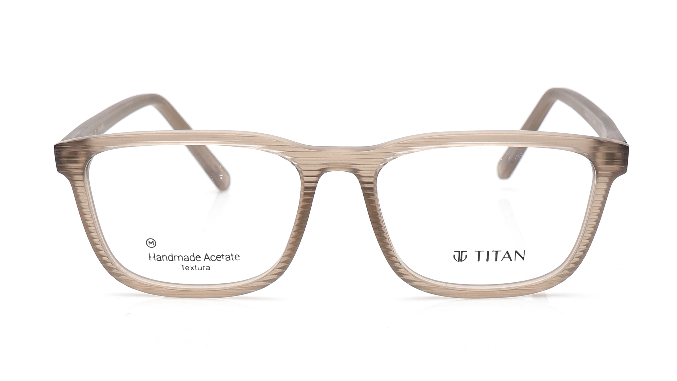 Image 1 of Brown Rectangle Eyeglasses for Men and Women from Titan Available at Titan Eye+