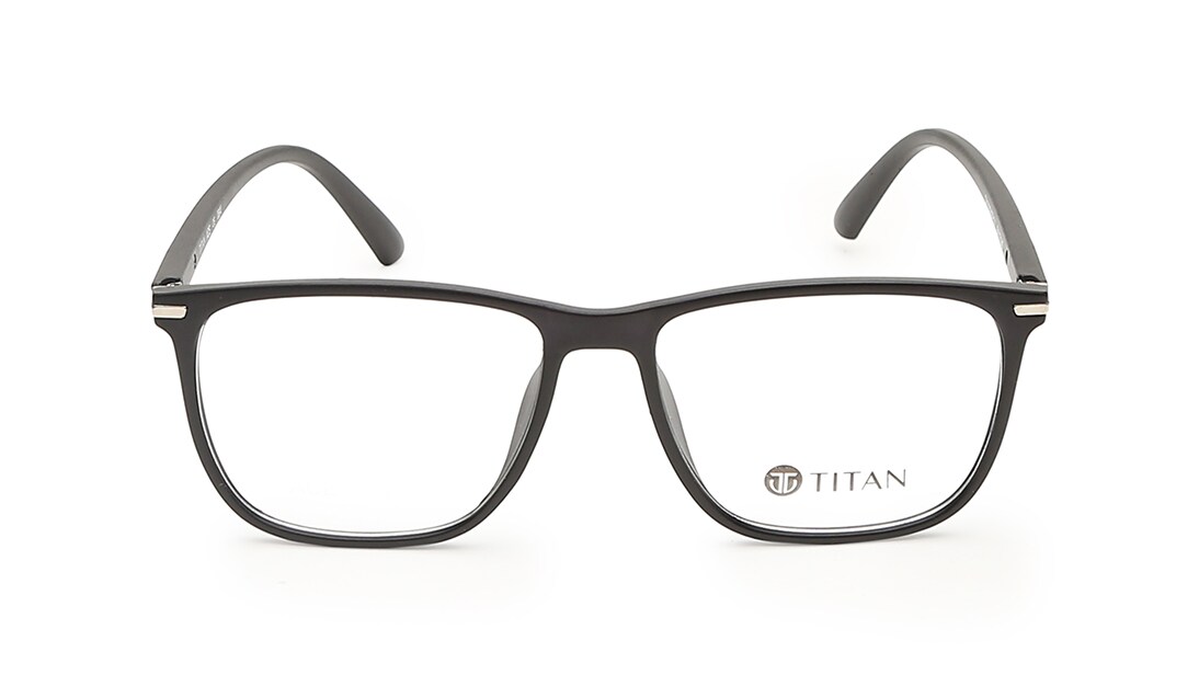 Image 1 of Black Square Rimmed Eyeglasses for Men from Fastrack Available at Titan Eye+