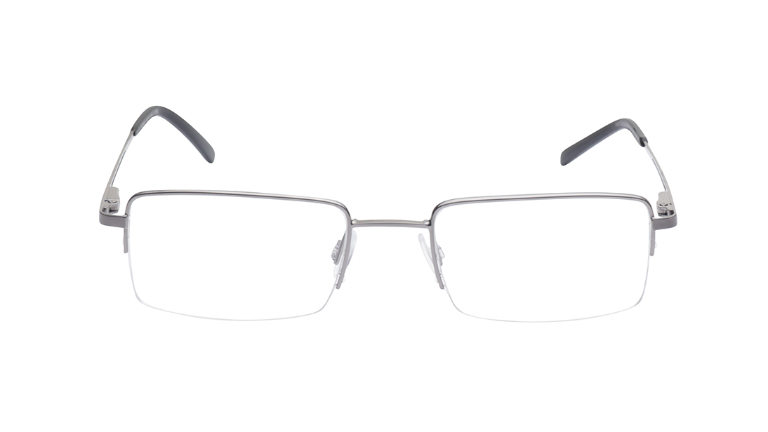 Image 1 of Gun Metal Rectangle Eyeglasses for Men and Women from Titan Available at Titan Eye+