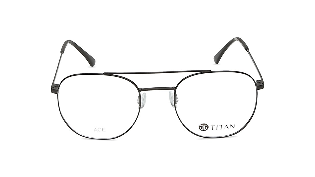 Image 1 of Black Square Rimmed Eyeglasses(TA0057UFM2MBLV) from Titan Available at Titan Eye+