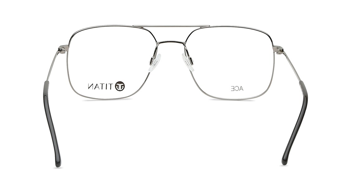 Image 4 of Grey Navigator Rimmed Eyeglasses from Titan Available at Titan Eye+