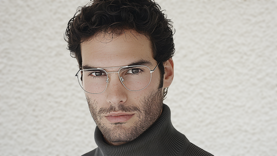 Image 7 of Grey Navigator Rimmed Eyeglasses from Titan Available at Titan Eye+