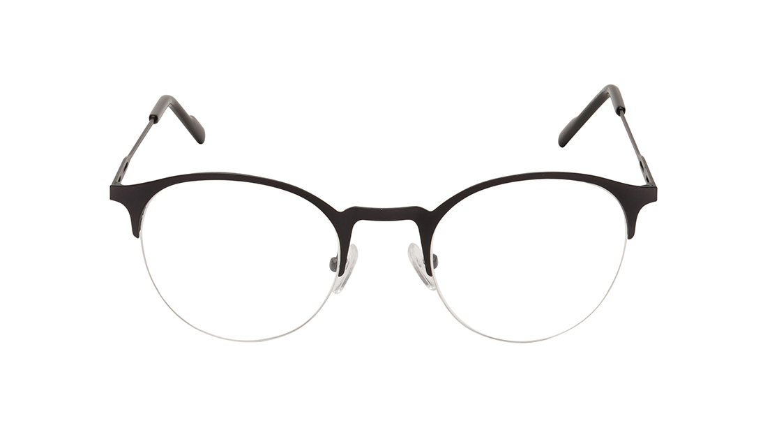 Image 1 of Black Semi rimmed Unisex Eyeglasses (TA0070UHM01MBKV|50) from Titan Available at Titan Eye+