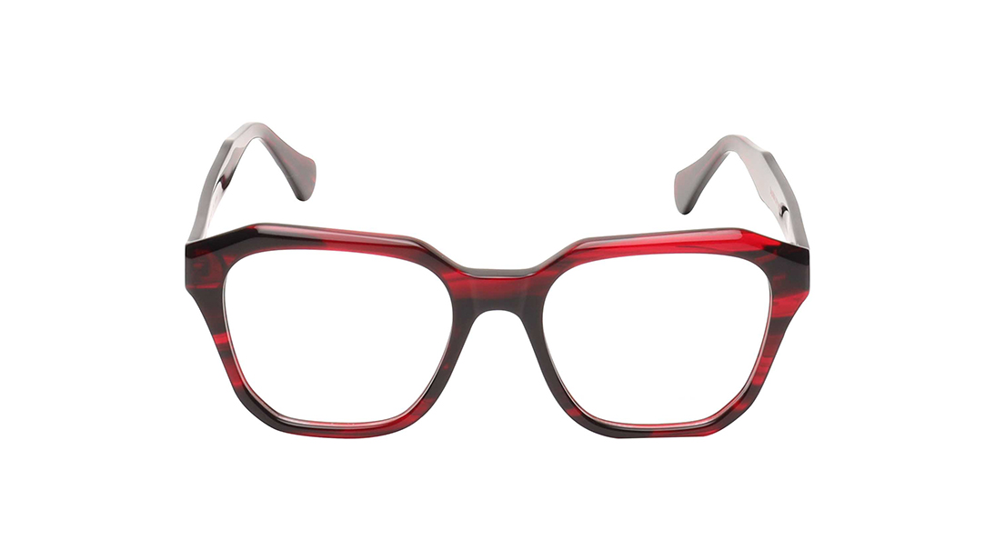 Image 1 of Red Hexagon Eyeglasses for Men and Women from Ace by Titan Available at Titan Eye+