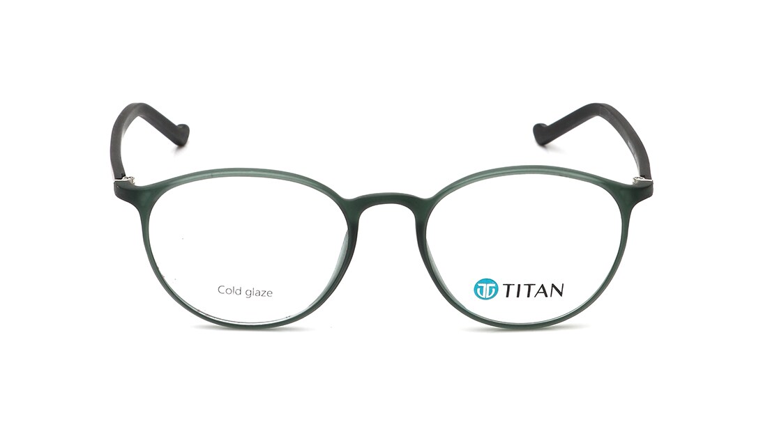 Image 1 of Green Wayfarer Eyeglasses for Men and Women from Ace by Titan Available at Titan Eye+