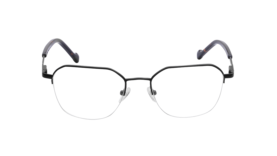 Image 1 of Black Geometric Eyeglasses for Men from Ace by Titan Available at Titan Eye+