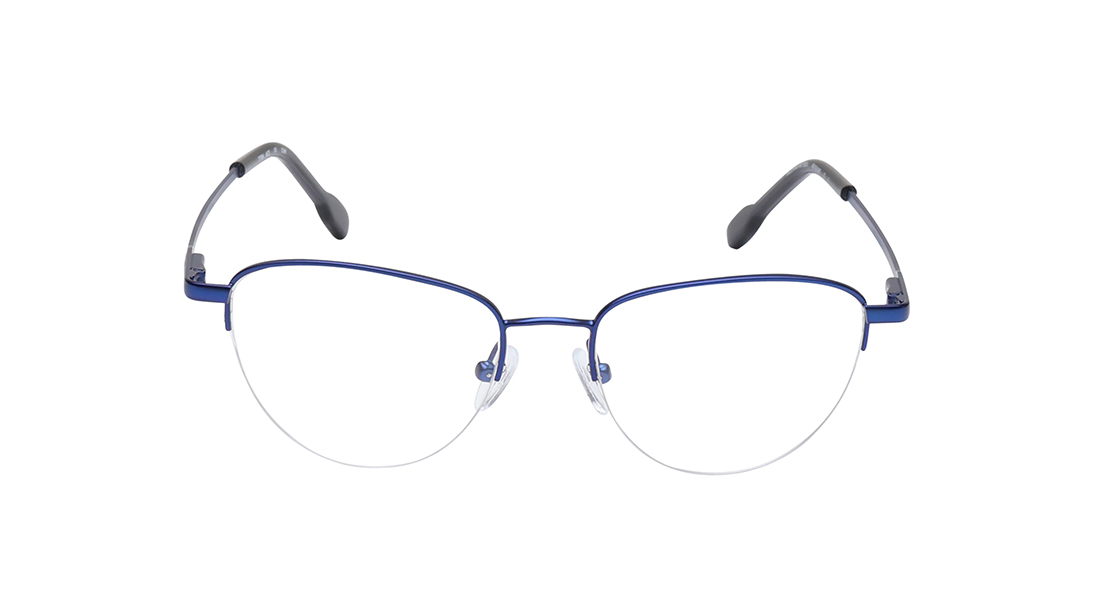 Image 1 of CatEye Blue Semi Rim Eyeglasses for Women from Titan Available at Titan Eye+