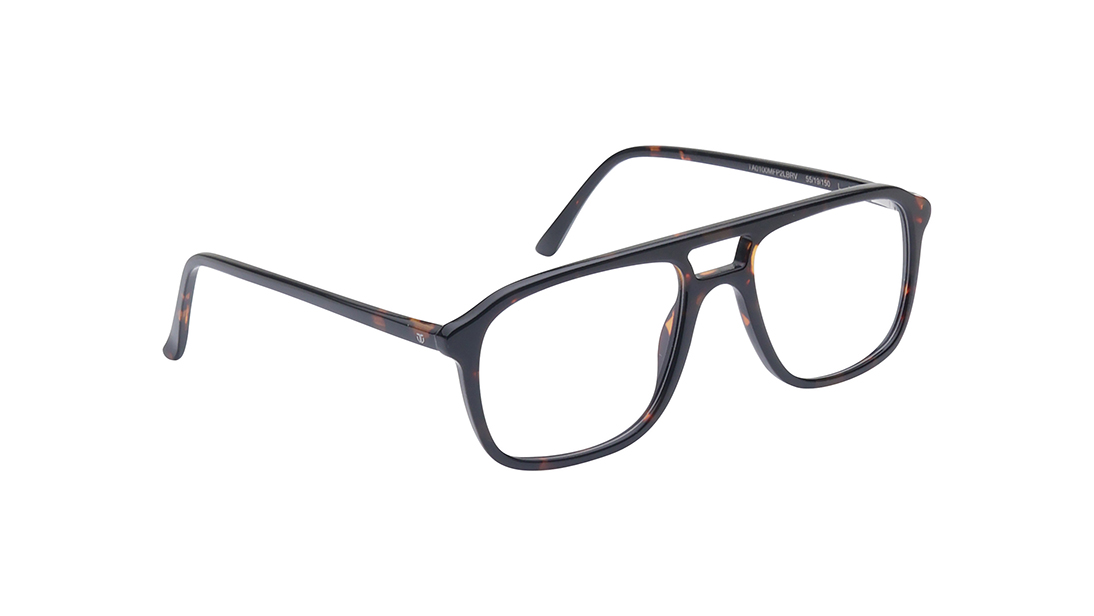 Brown Aviator Rimmed Eyeglasses for Men