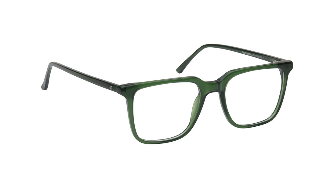 Green Square Rimmed Eyeglasses for Men