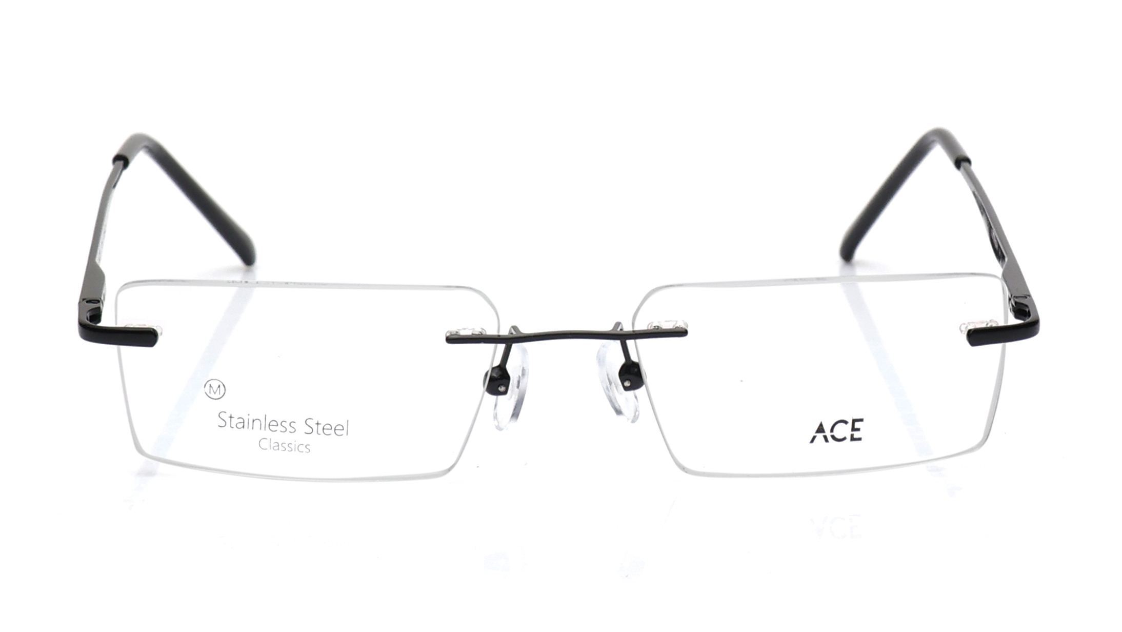 Image 1 of Black Rectangle Eyeglasses for Men And Women from Ace by Titan Available at Titan Eye+