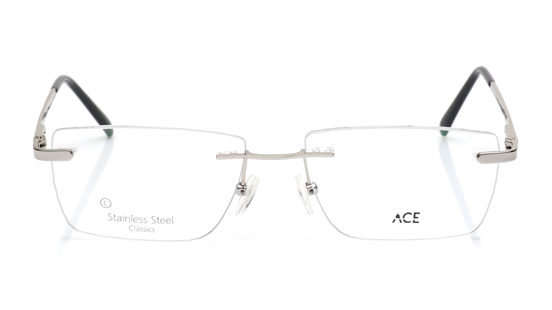 Image 1 of Silver Rectangle Eyeglasses for Men And Women from Ace by Titan Available at Titan Eye+