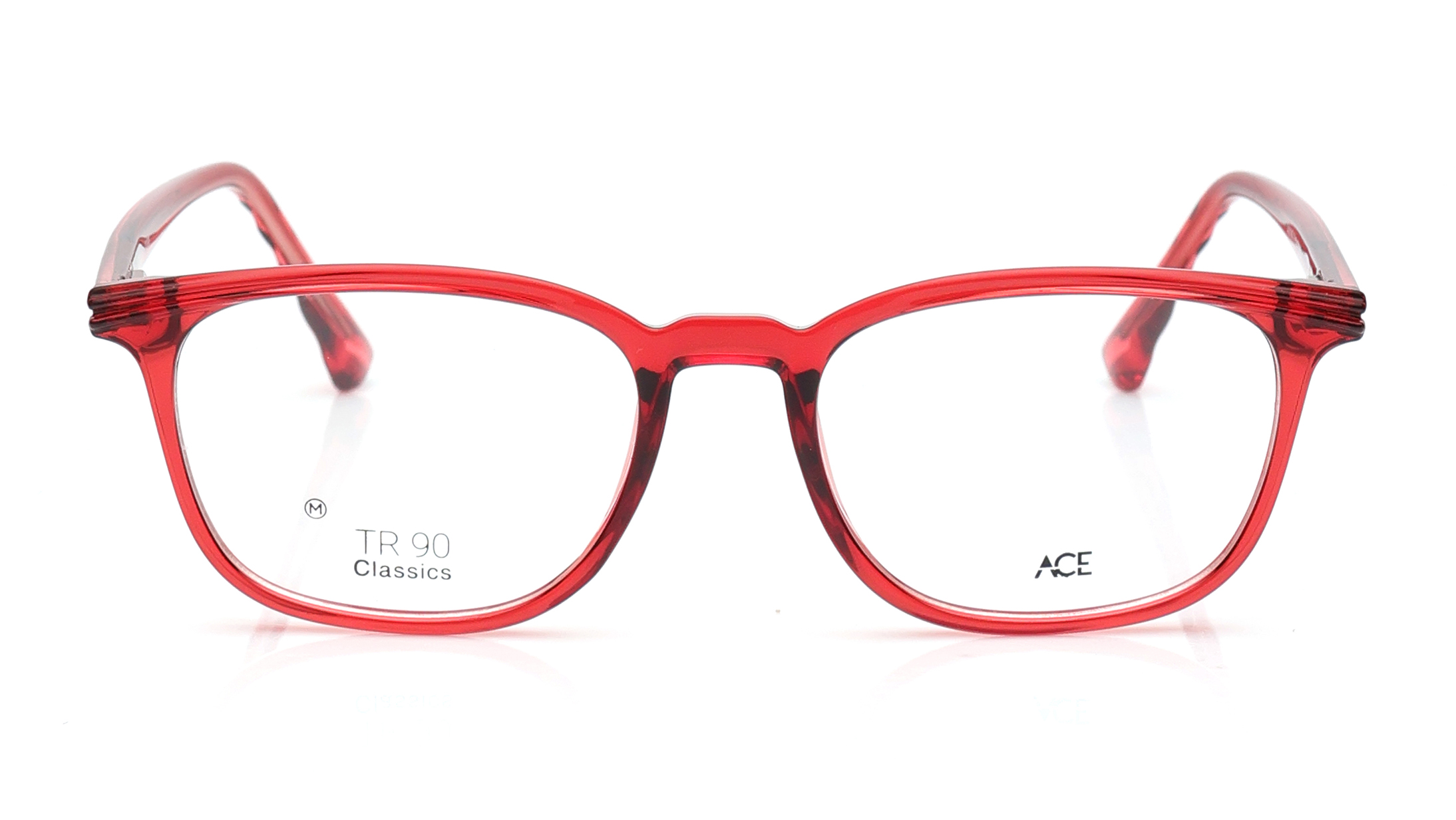 Image 1 of Red Square Eyeglasses for Women from Ace by Titan Available at Titan Eye+