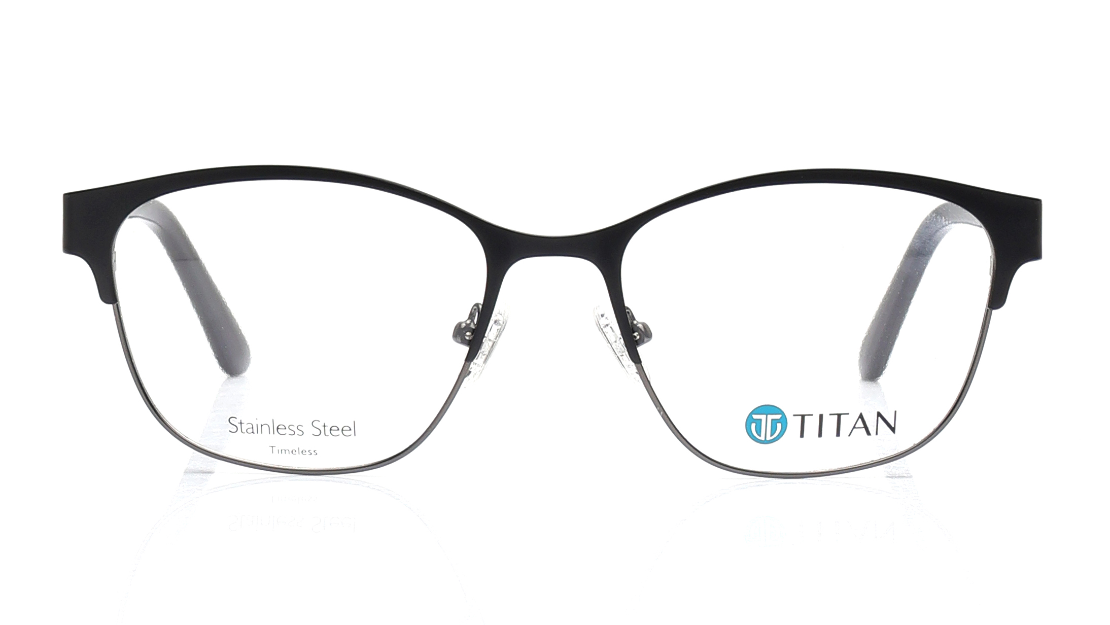 Image 1 of Black CatEye Eyeglasses for Women from Ace by Titan Available at Titan Eye+