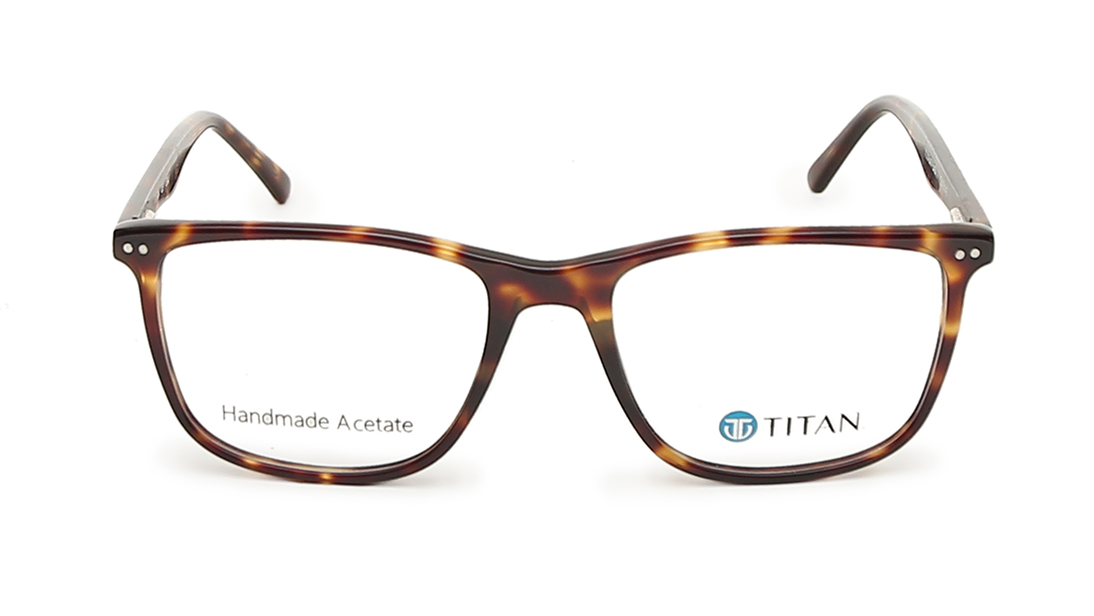 Image 1 of Square Rimmed Men Eyeglasses (TC1016MFP3MBRV|53) from Titan Available at Titan Eye+