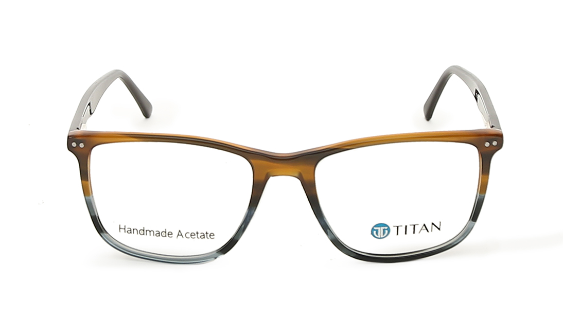 Image 1 of Square Rimmed Men Eyeglasses (TC1016MFP4MBUV|53) from Titan Available at Titan Eye+