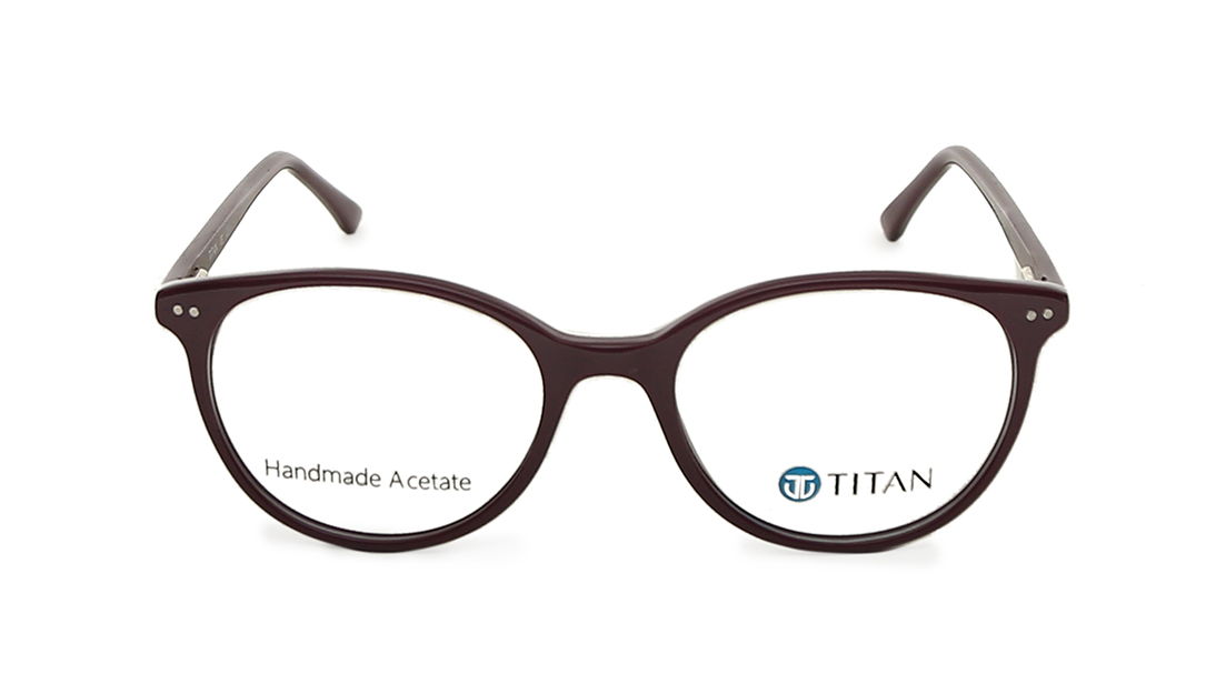 Image 1 of Round Rimmed Women Eyeglasses (TC1021WFP3SBGV|50) from Titan Available at Titan Eye+