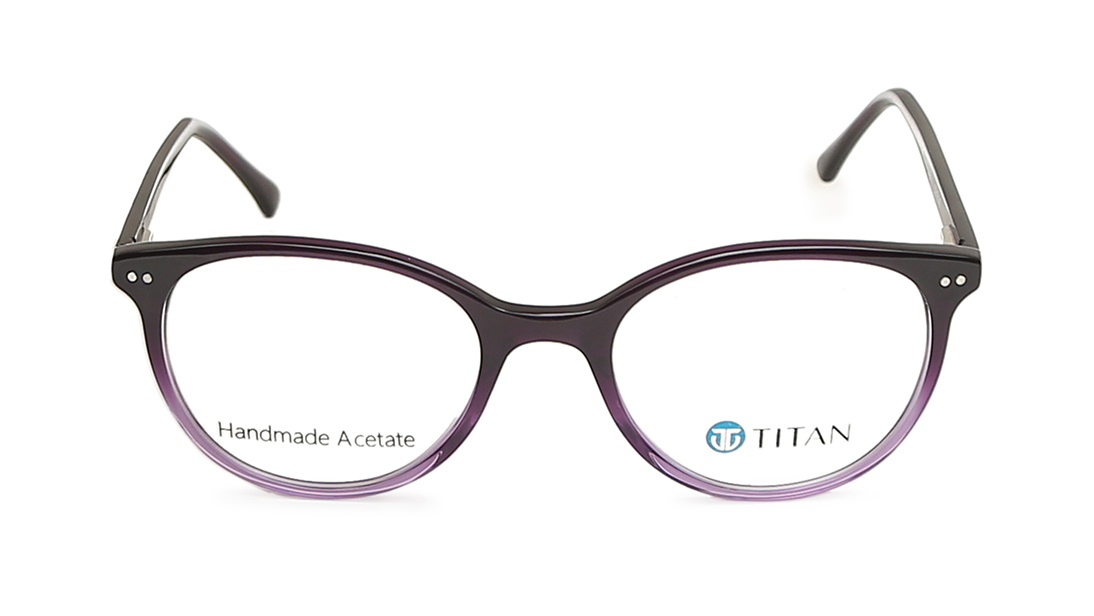 Image 1 of Round Rimmed Women Eyeglasses (TC1022WFP5MBKV|50) from Titan Available at Titan Eye+