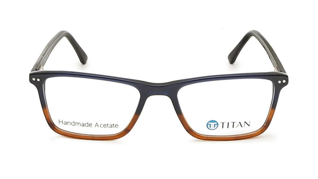 Image 1 of Black Square Eyeglasses for Men from Titan Available at Titan Eye+