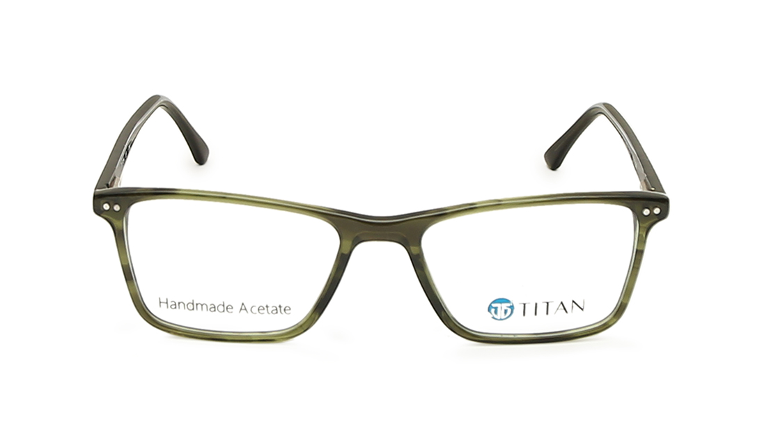 Image 1 of Square Rimmed Men Eyeglasses (TC1023MFP5SGRV|50) from Titan Available at Titan Eye+