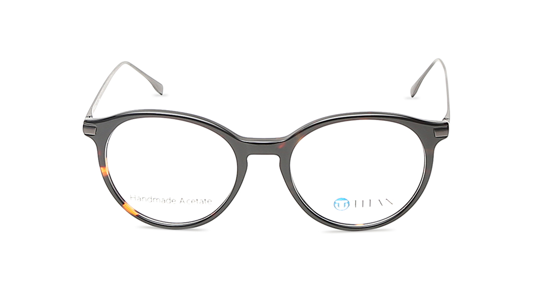 Image 1 of Round Rimmed Men Eyeglasses (TC1036MFC1SV|49) from Titan Available at Titan Eye+