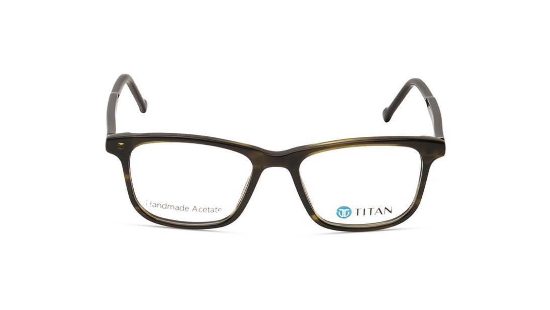 Image 1 of Green Square Men Eyeglasses (TC1054MFP2SGRV|50) from Titan Available at Titan Eye+