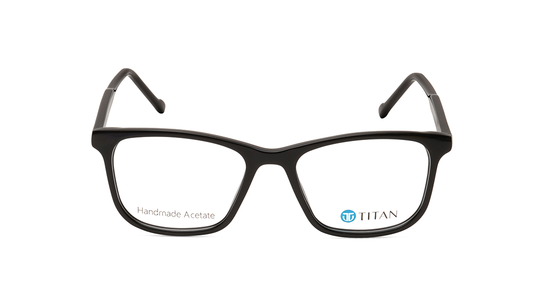 Image 1 of Black Square Men Eyeglasses (TC1054MFP4MBKV|53) from Titan Available at Titan Eye+