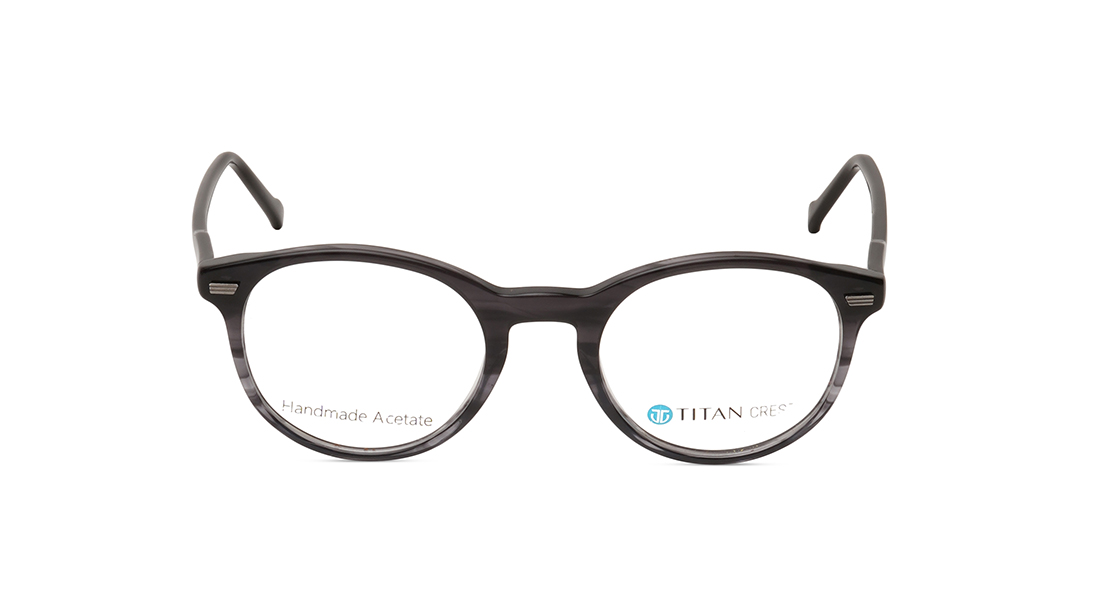 Image 1 of Grey Round Eyeglasses for Men from Titan Available at Titan Eye+