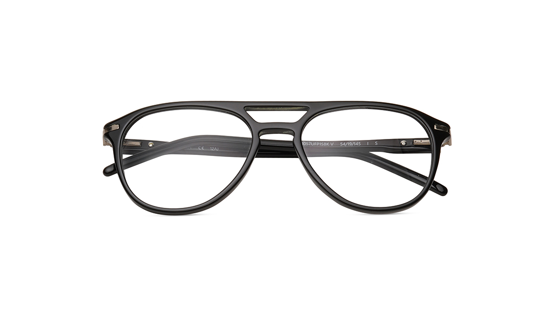 Image 12 of Black Pilot Unisex Eyeglasses (TC1057UFP1SBKV|55) from Titan Available at Titan Eye+