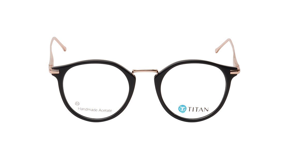 Image 1 of Blue Round Eyeglasses for Women from Titan Available at Titan Eye+
