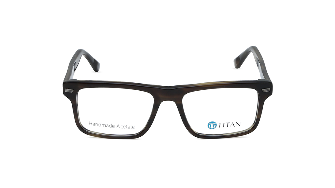 Image 1 of Green Rectangle Men Eyeglasses (TC1063MFP3MGNV|52) from Titan Available at Titan Eye+