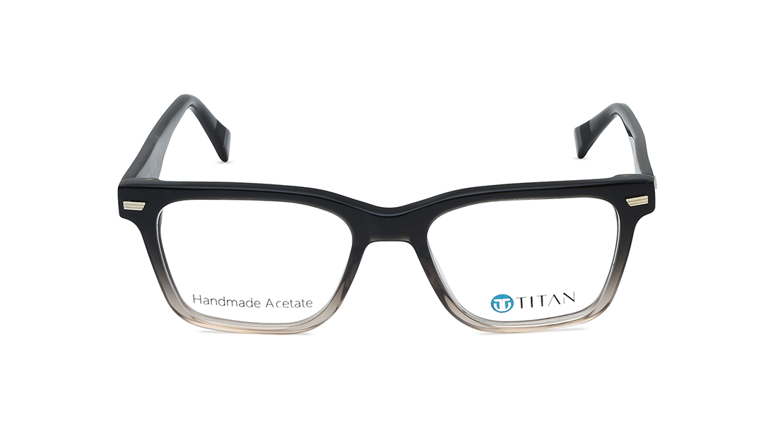 Image 1 of Black Square Men Eyeglasses (TC1064MFP2MBKV|50) from Titan Available at Titan Eye+