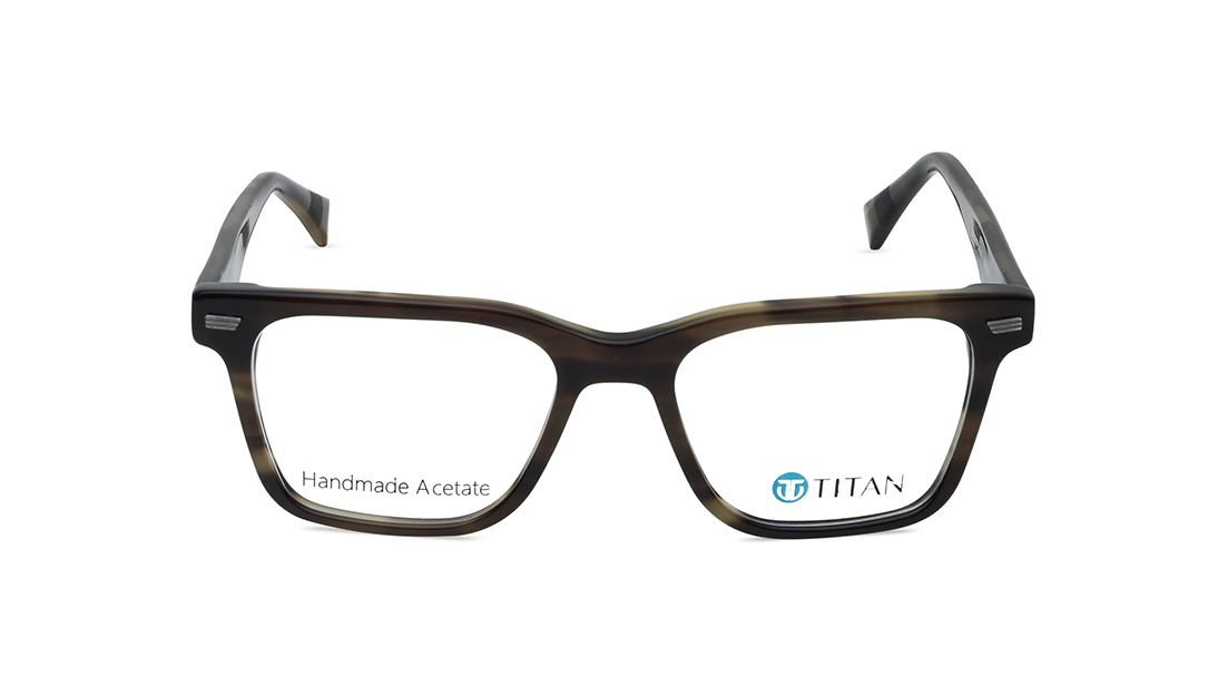 Image 1 of Green Square Men Eyeglasses (TC1064MFP3MGNV|50) from Titan Available at Titan Eye+