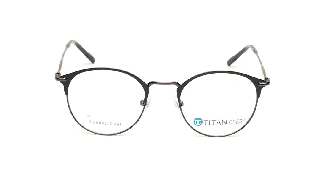 Image 1 of Black Rimmed Unisex Eyeglasses (TC1088UFM4MDGV|51) from Titan Available at Titan Eye+