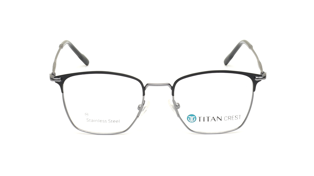 Image 1 of Black Rimmed Unisex Eyeglasses (TC1089UFM2MDGV|51) from Titan Available at Titan Eye+