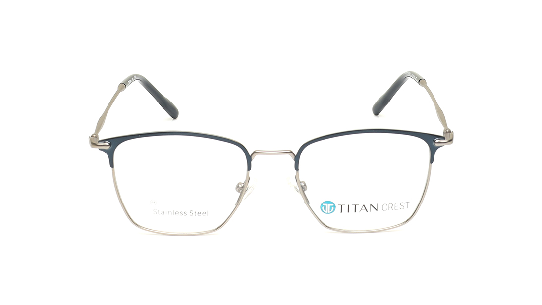 Image 1 of Black Square Eyeglasses for Men and Women from Titan Available at Titan Eye+