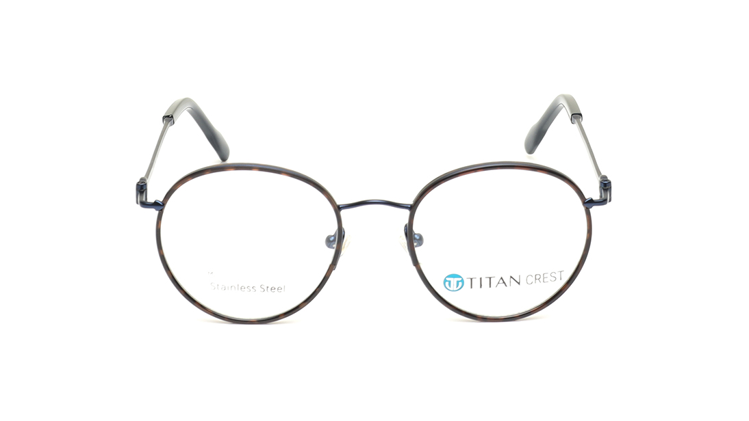 Image 1 of Black Round Eyeglasses for Men and Women from Titan Available at Titan Eye+