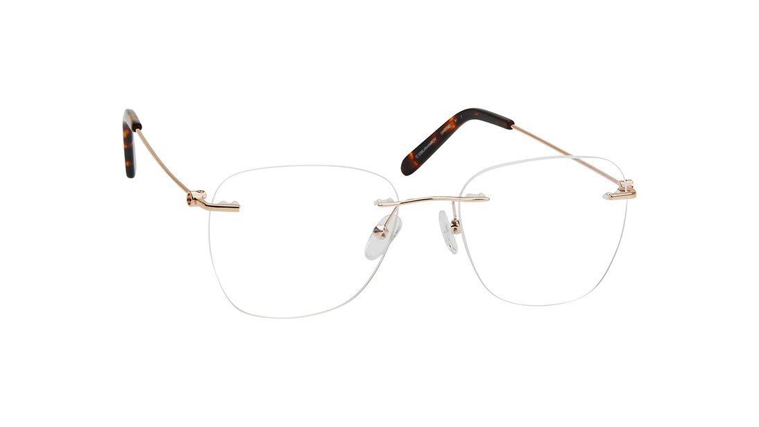 Rose Gold Square Rimless Eyeglasses(TC1098URM4MRGV)
