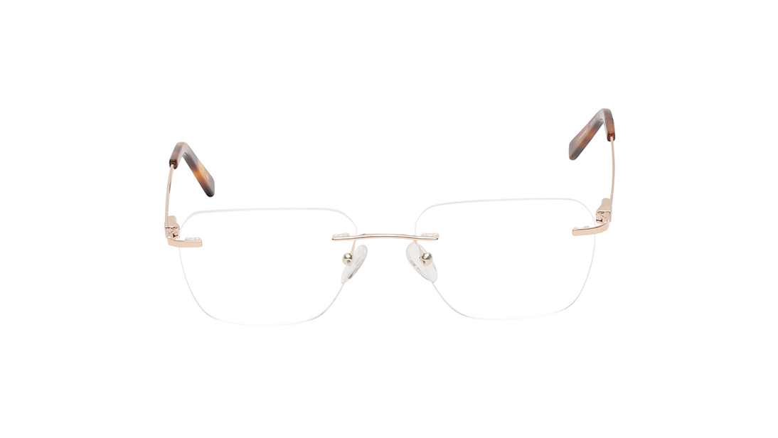 Image 1 of Gold Square Eyeglasses for Men and Women from Titan Available at Titan Eye+