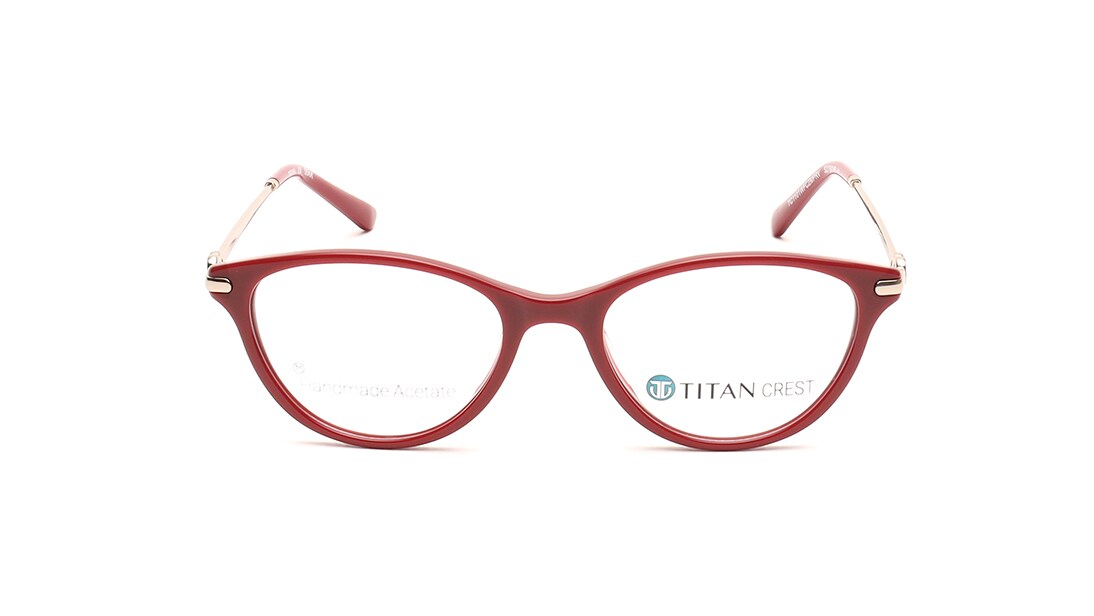 Image 1 of CatEye Rimmed Women Eyeglasses (TC1101WFC2MPRV|52) from Titan Available at Titan Eye+