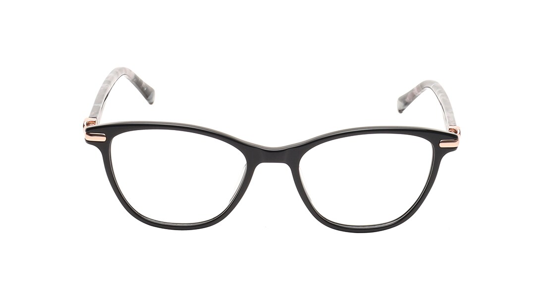 Image 1 of Black CatEye Rimmed Women Eyeglasses (TC1103WFP3MBKV|52) from Titan Available at Titan Eye+