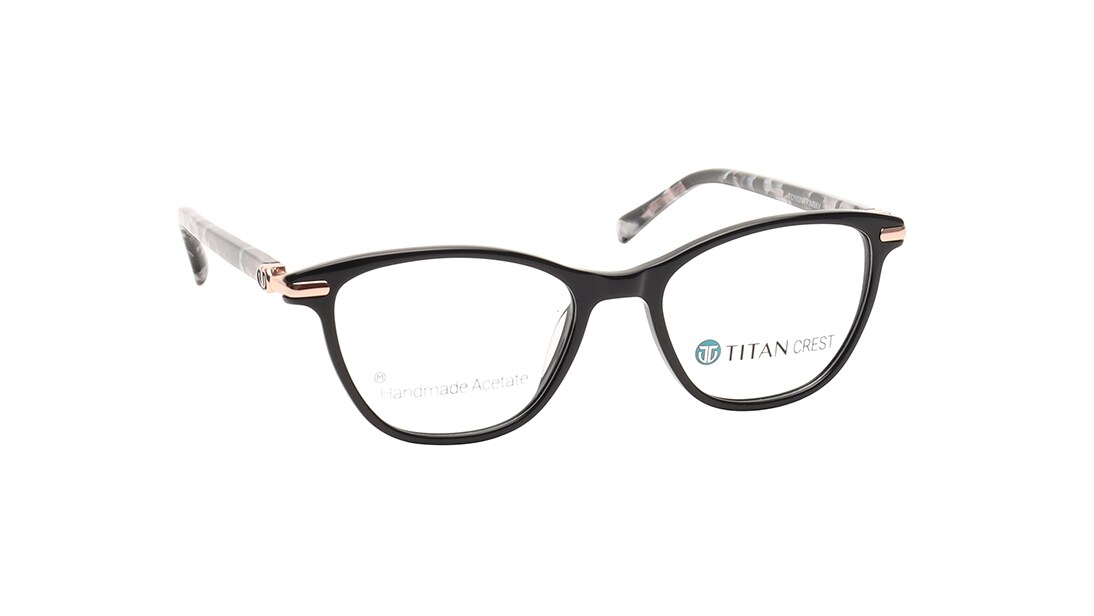 Black CatEye Rimmed Women Eyeglasses (TC1103WFP3MBKV|52)