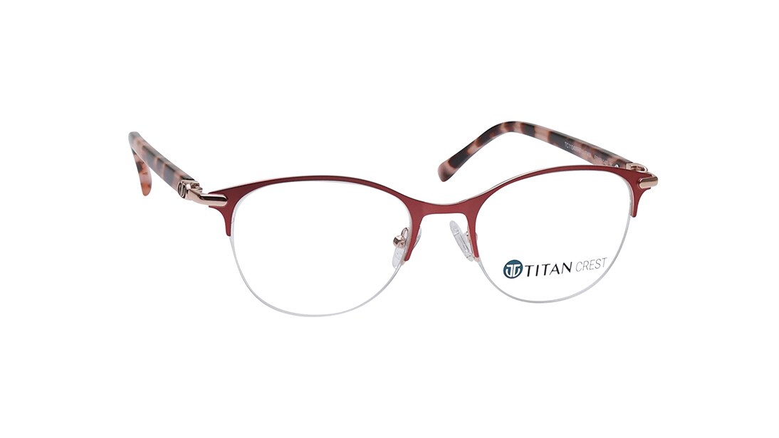 CatEye Semi-Rimmed Women Eyeglasses (TC1104WHP1MPKV|51)