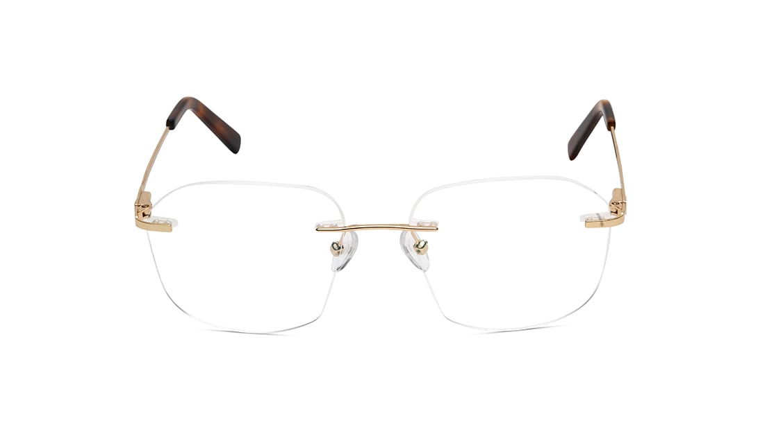 Image 1 of Gold Square Eyeglasses for Men from Fastrack Available at Titan Eye+
