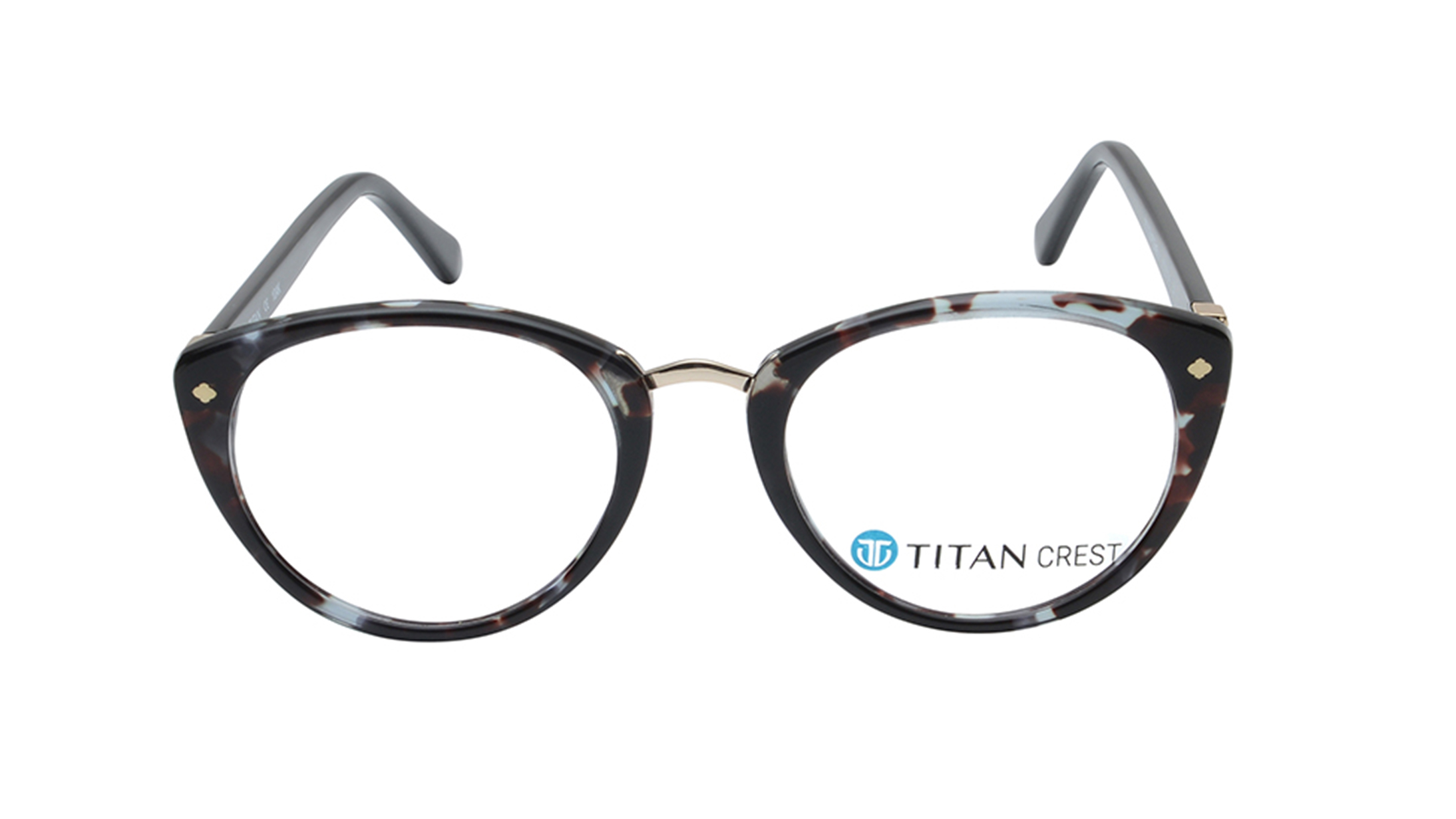 Image 1 of CatEye Blue Rimmed Eyeglasses for Women from Titan Available at Titan Eye+
