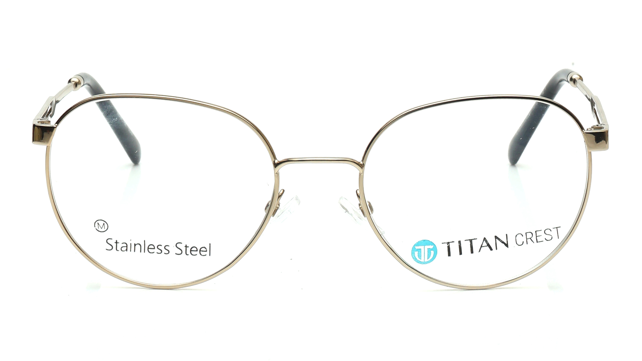 Image 1 of Gold Round Eyeglasses for Women from Titan Available at Titan Eye+